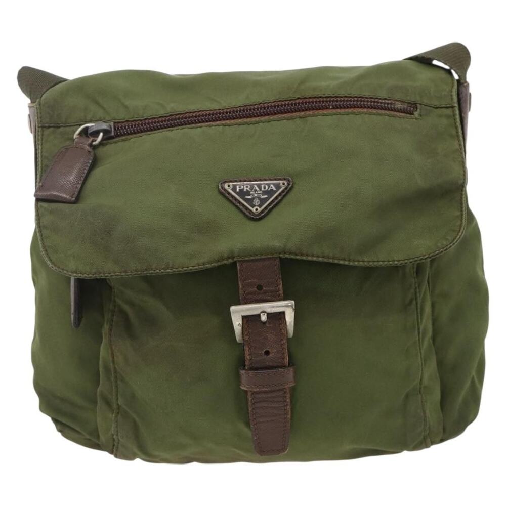 Prada Nylon Shoulder Bag Green